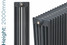 NF6-A-2000-TH - Infinity Anthracite 6 Column Radiator 8 Sections H2000mm X W392mm NF6-A-2000-TH - Infinity Anthracite 6 Column Radiator 8 Sections H2000mm X W392mm